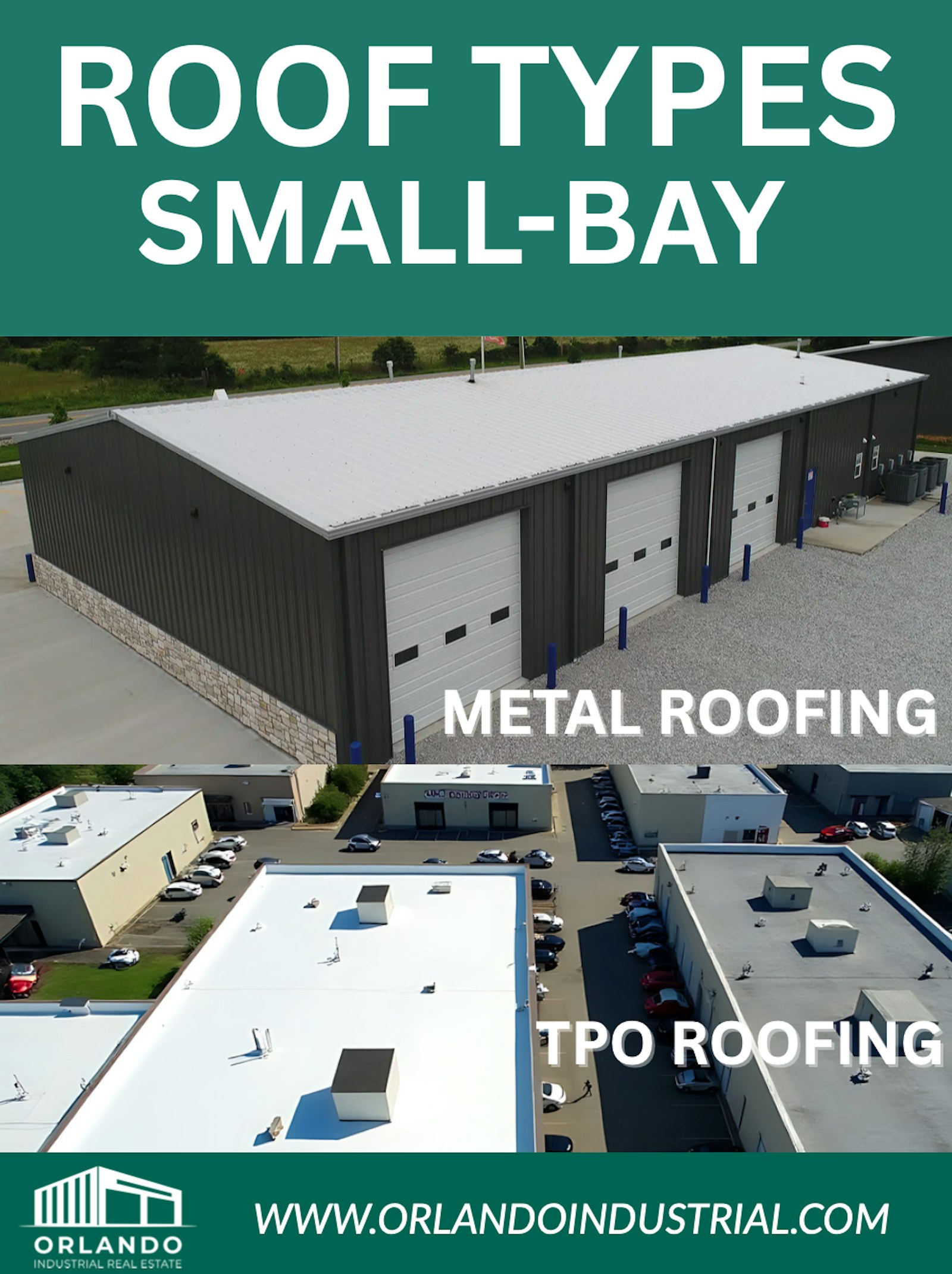 Small-bay warehouse roof, metal vs. TPO roofing